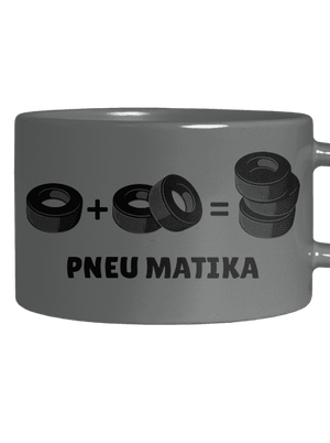 Pneu Matika hrnček makronka Grey Macaron