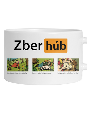 Zber húb hrnček makronka White