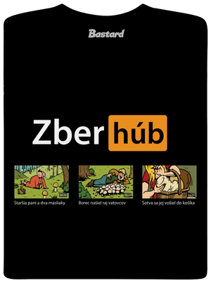 Zber húb pánske tričko Black