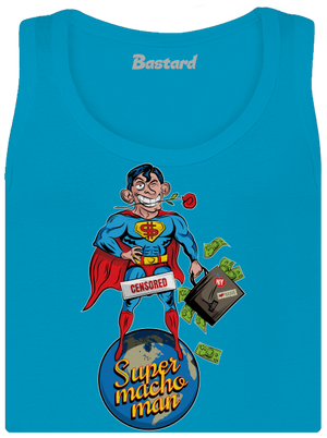 Supermachoman dámske tielko klasické Blue Atol