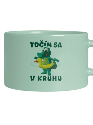 Točím sa v kruhu hrnček makronka Mint Macaron