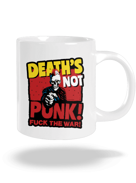 Death's not punk veľký hrnček White