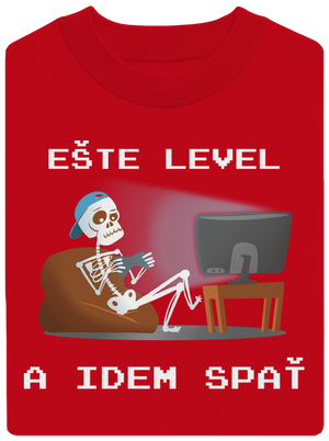 Ešte level unisex mikina bez kapucne Red