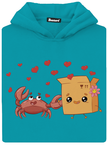 Krab a krabica detská mikina klokanka Hawaiian Blue