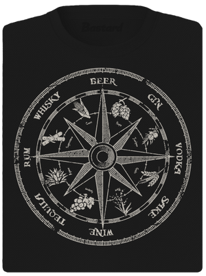 Alkoholický kompas dámske športové tričko Black