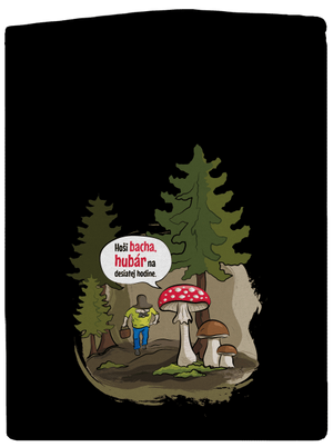 Bacha hubár pánska mikina na zips Black