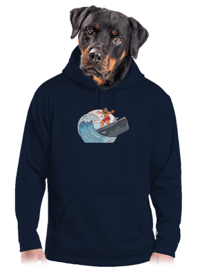 Som surfer pánska mikina klokanka Navy