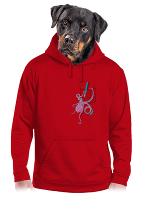 Jednoducho miluje atrament pánska mikina klokanka Red