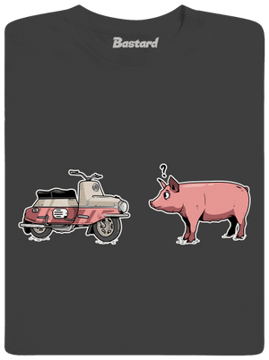 Prasata pánske tričko Dark Grey