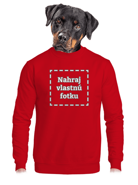 Vlastná potlač unisex mikina bez kapucne Red
