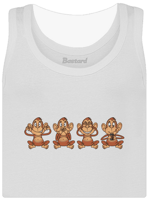 Opička s mobilom dámske tielko klasické White