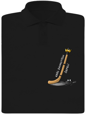 Kráľ zahnutých čepelí - hokej pánska polokošeľa Black