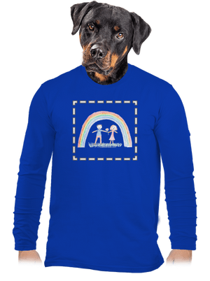 Detské kresby - Nahraj vlastnú pánske dlhý rukáv Royal Blue