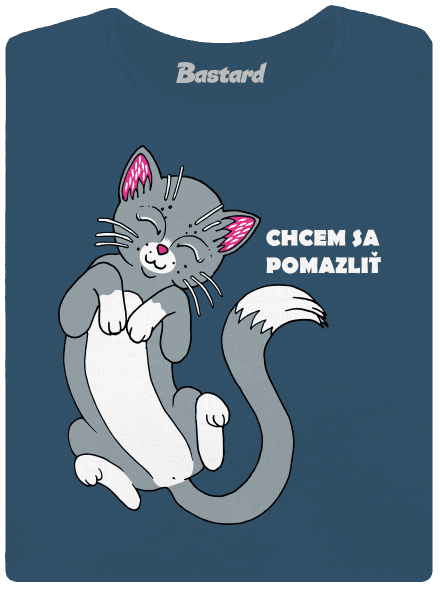 Chcem sa pomazliť dámske tričko prémium Petrol Blue