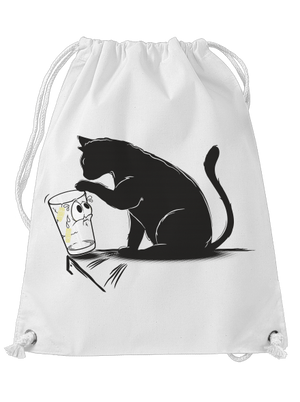 Mačka a pohár vak White