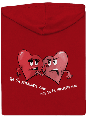 Srdiečka pánska mikina na zips Red