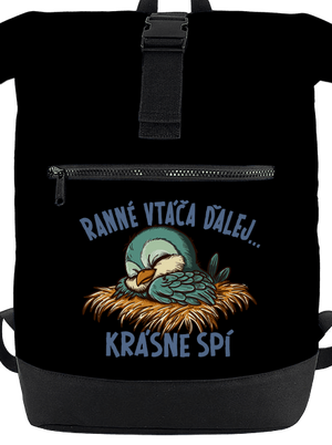 Ranné vtáča spí batoh Black