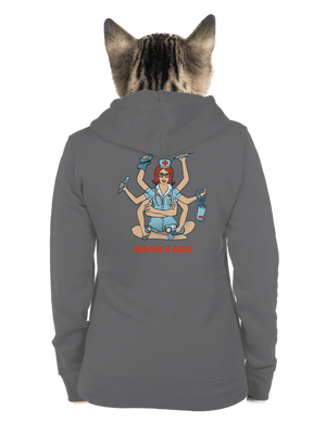 Sestra v akcii dámska mikina na zips Steel Gray