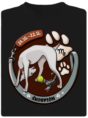 Psí horoskop: Škorpión pánske športové tričko Black