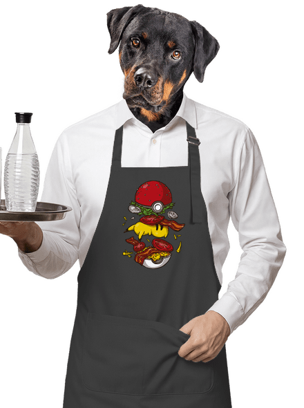 Pokémon burger zástera Dark Grey