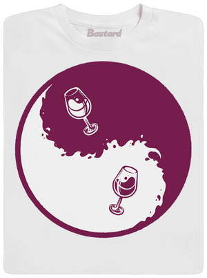 Jin Jang víno pánske dlhý rukáv White