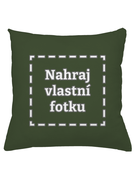 Vlastná potlač vankúš Olive Green