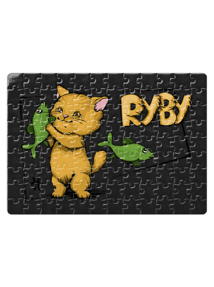 Mačací horoskop: Ryby puzzle White
