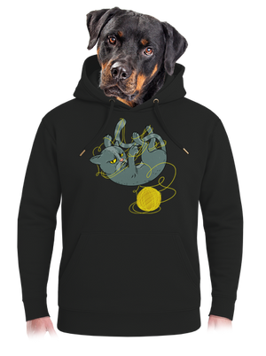 Nevrlý kocúr unisex mikina premium Dark Black