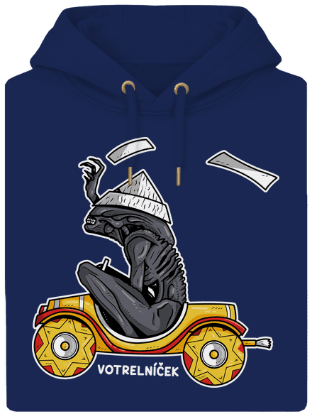 Votrelníček unisex mikina premium Navy