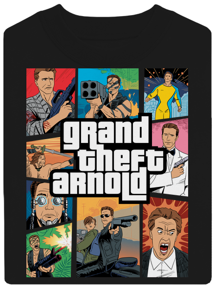 Grand Theft Arnold unisex mikina bez kapucne Black