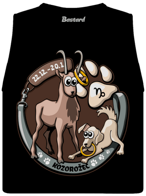 Psí horoskop: Kozorožec dámske tielko voľné Black