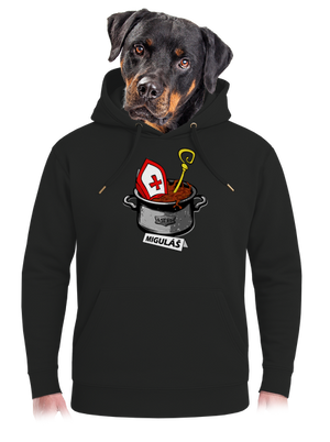 Miguláš unisex mikina premium Dark Black