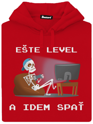 Ešte level pánska mikina klokanka Red