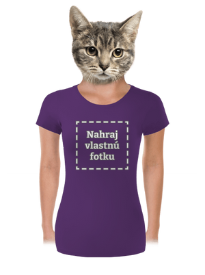 Vlastná potlač dámske tričko prémium Purple