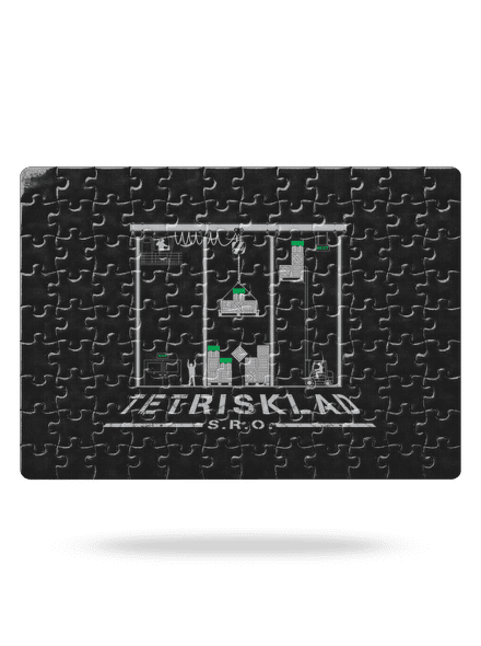 Tetrisklad puzzle White