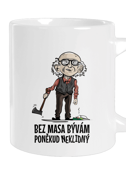 Neklidný bez masa veľký hrnček White