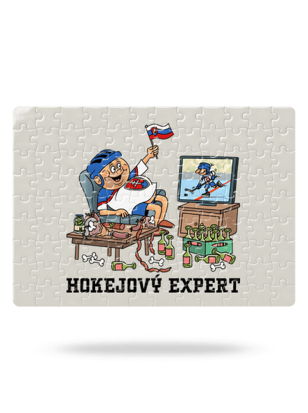 Hokejový expert puzzle White
