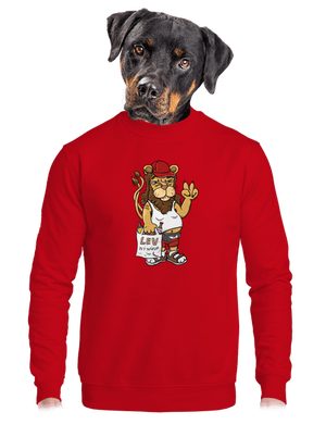 Lvíček unisex mikina bez kapucne Red