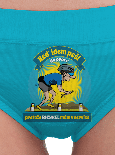 Závislosť na bicykli dámske nohavičky Turquoise