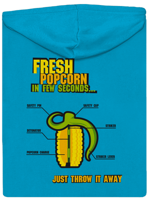 Popcorn grenade dámska mikina na zips Blue Atol