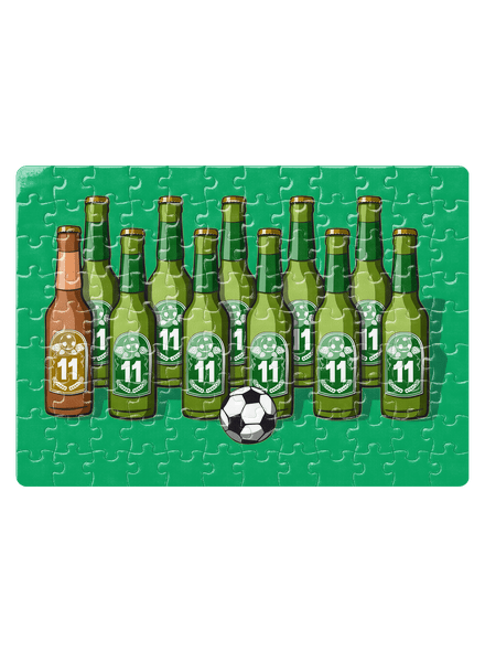 Futbalová jedenástka puzzle White