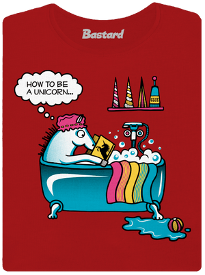 Ako sa stať jednorožcom dámske tričko Red Mal