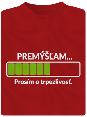 Premýšľam pánske športové tričko Red Mal