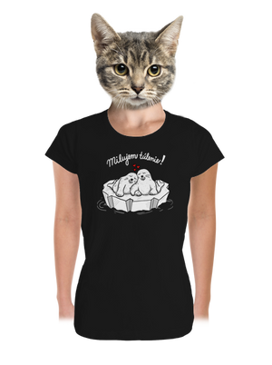 Milujem túlenie dámske tričko prémium Black