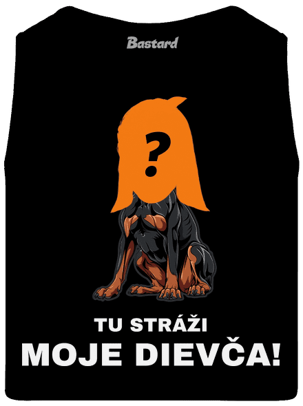 Tu strážim ja pánske tielko Black