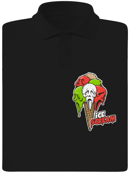 Ice Scream pánska polokošeľa Black