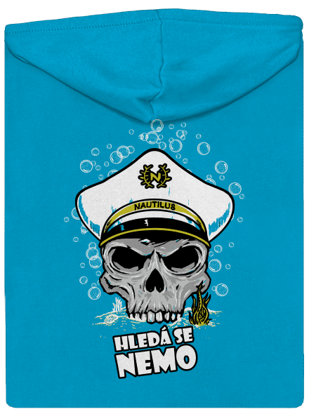 Kapitán Nemo dámska mikina na zips Blue Atol