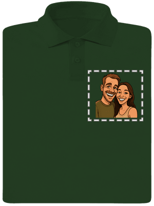 Karikatúra z vlastnej fotky pánska polokošeľa Bottle Green Mal