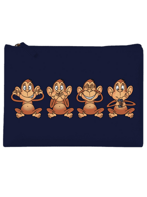 Opička s mobilom taštička French Navy