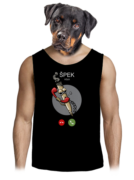 Špek volá pánske tielko Black